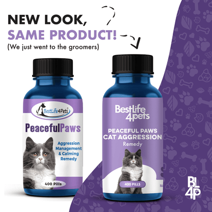 Peaceful Paws Cat Aggression & Anxiety Management for Stress, Spraying, Territorial Behavior by BestLife4Pets