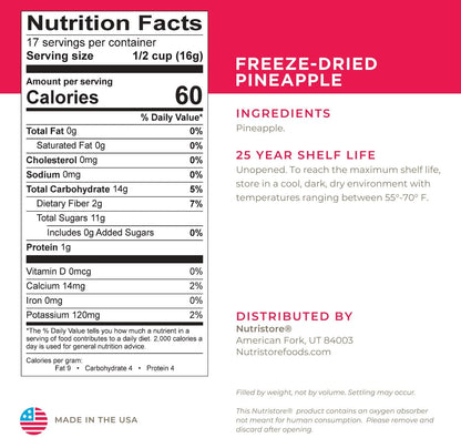 Pineapple Freeze Dried - #10 Can by Nutristore