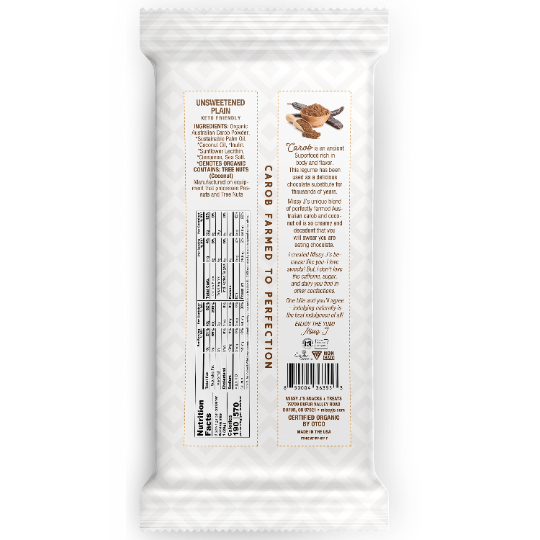 Missy J's Organic 3pk Carob Dark Delights Unsweetened Sampler Candy Bar