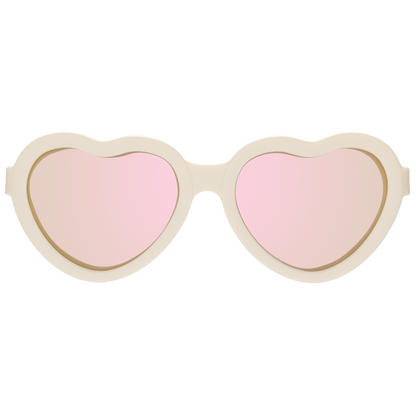 Sweet Cream Heart | Rose Gold Polarized Mirrored Lenses