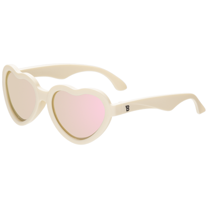 Sweet Cream Heart | Rose Gold Polarized Mirrored Lenses