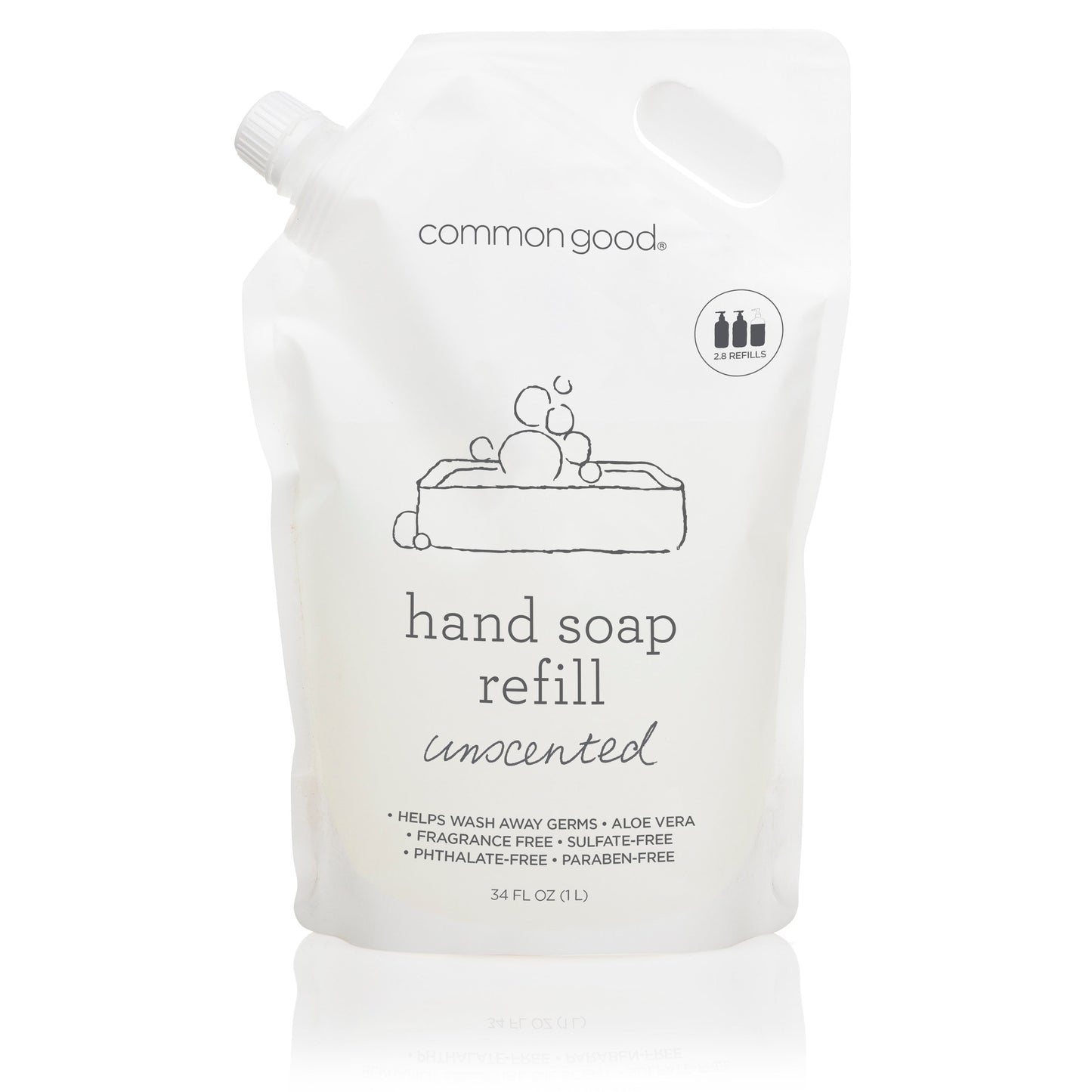 Hand Soap Refill Pouch, 34 Fl Oz