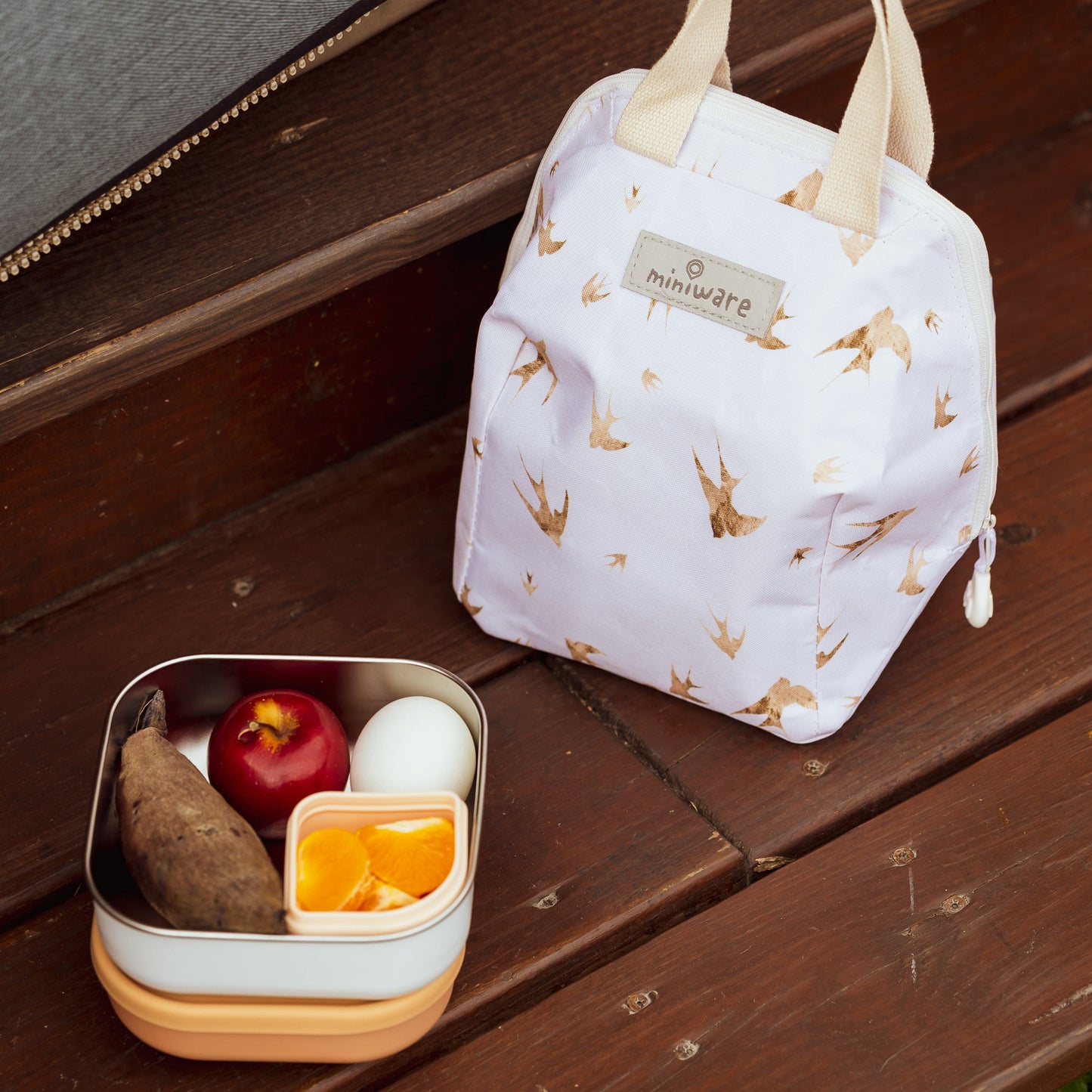 Ready Go! Bento Mealtote & GrowBento Set - Golden Swallow by Miniware