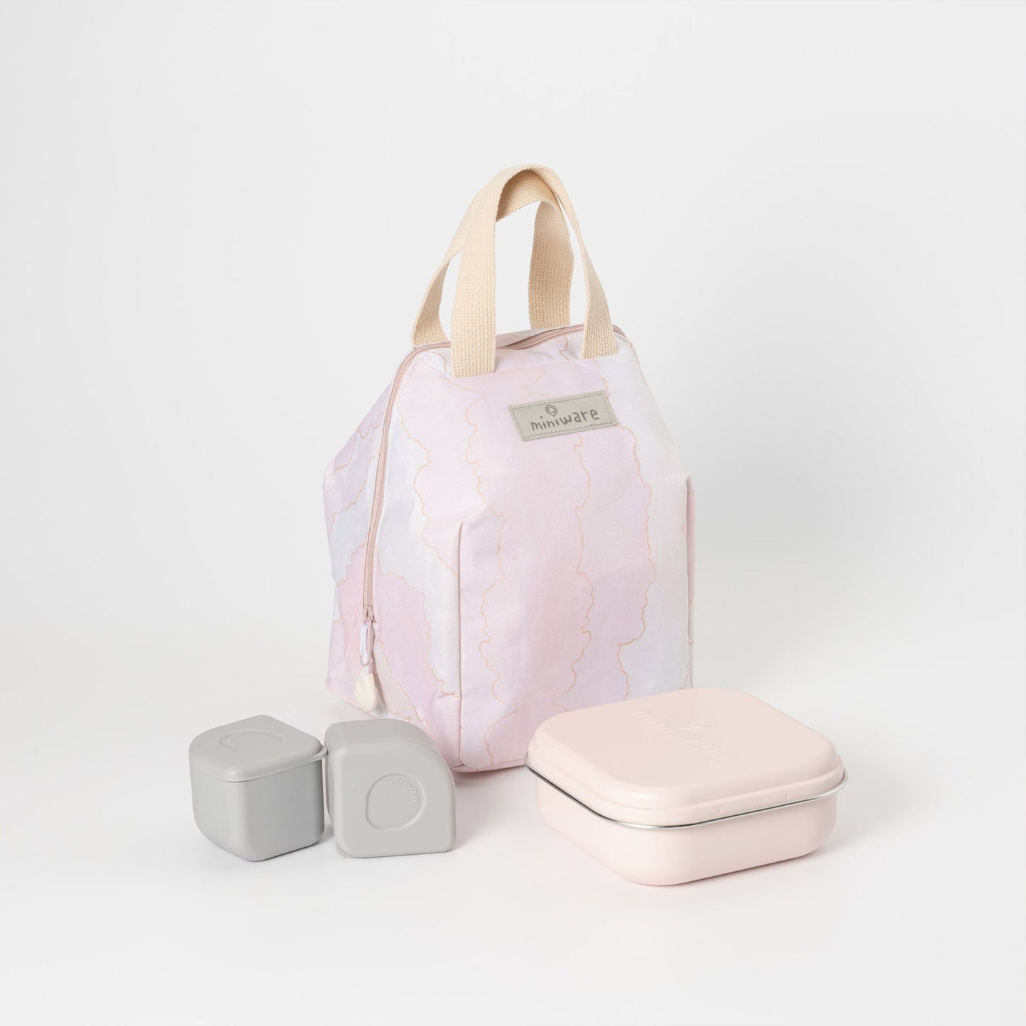 Ready Go! Bento Mealtote & GrowBento Set - Pink Cloud by Miniware