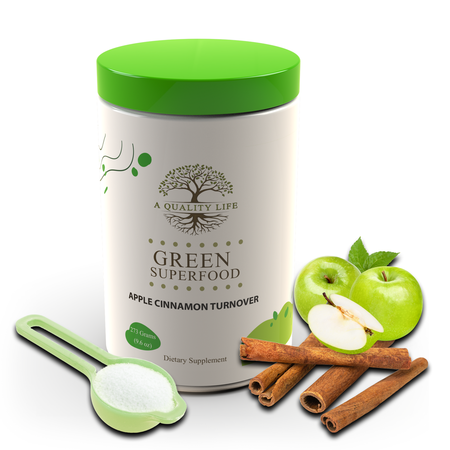 Green Superfood - Apple Cinnamon Turnover by A Quality Life Nutrition