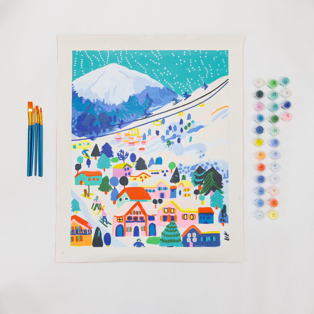 Retro Ski by Hebe Studio Paint by Numbers Deluxe