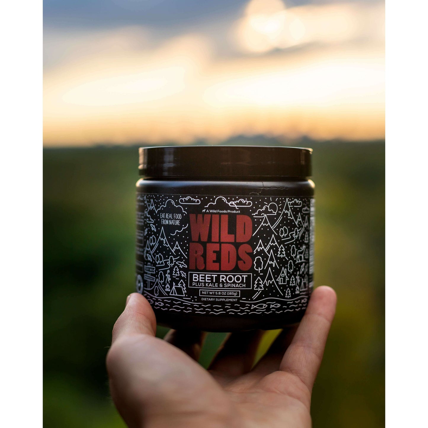 Wild Reds Powder - All-Natural Pre-Workout Energy Mix 5.8oz CASE OF 12 by Wild Foods