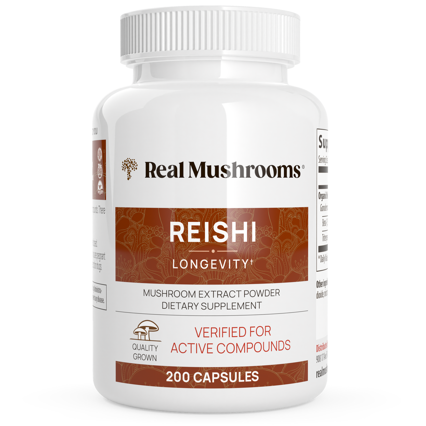 Organic Reishi Mushroom Capsules by Real Mushrooms