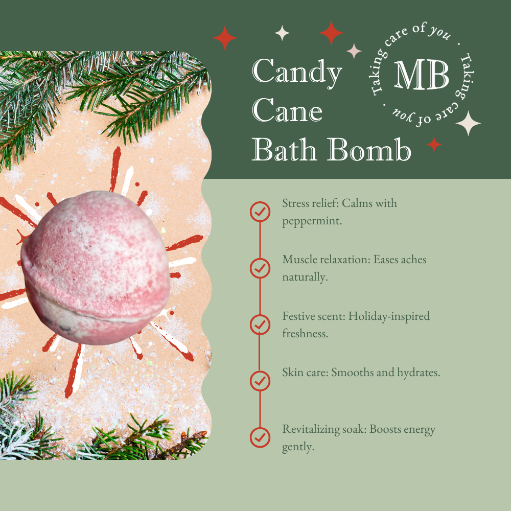 Mom Bomb Evergreen Holiday Bath Bomb Gift Set – Refreshing Scents for a Festive Escape  (4 x 5oz)