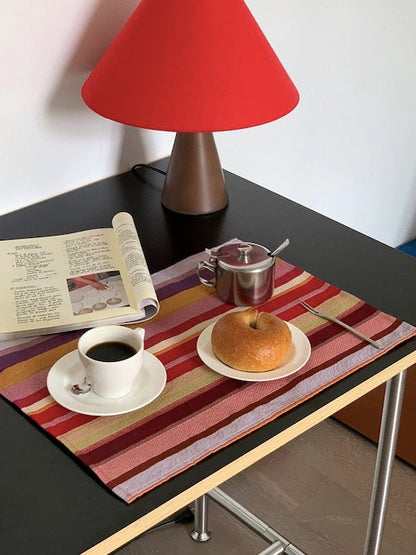 Retro Stripe Placemat Set of 4 Pcs for Table Setting