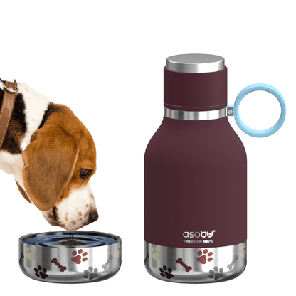 Burgundy Dog Bowl Bottle by ASOBU®