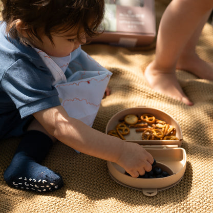 Silifold: Compact Children's Portable Plate - Almond Butter by Miniware