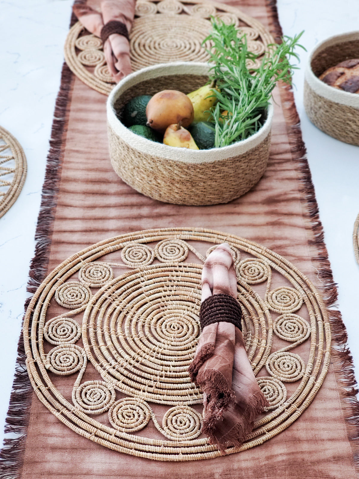 Bayu Woven Palm Fiber Placemat - Natural (Set of 2)