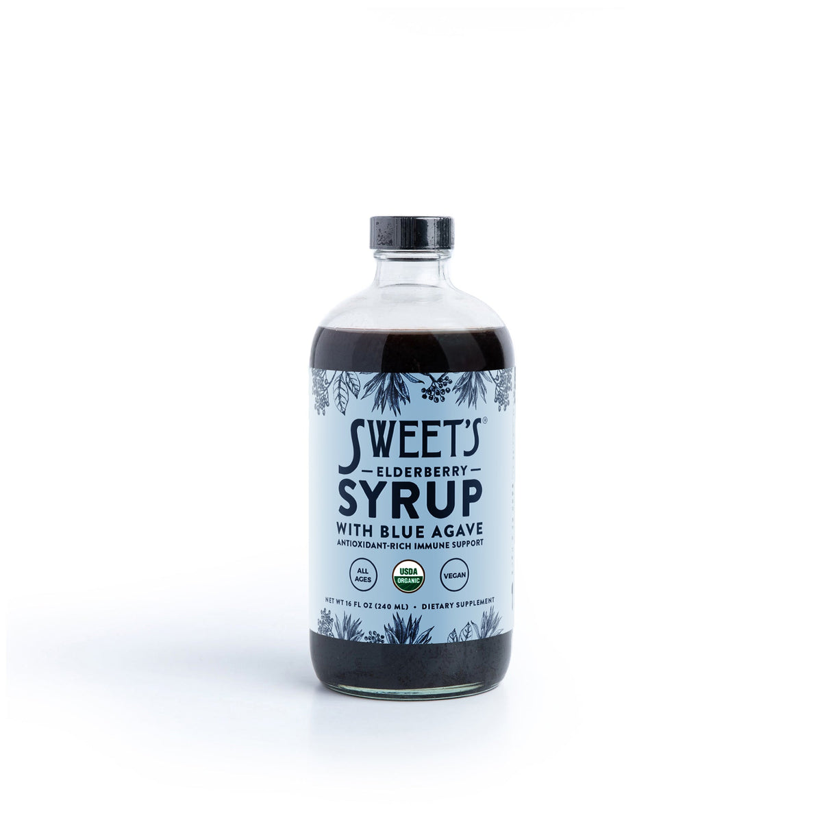 Elderberry Syrup with Blue Agave (Shelf-Stable) - WHOLESALE