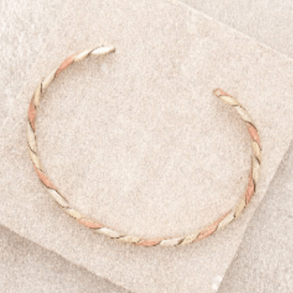 Fair Trade 3 Metal Twisted Bangle by Tiny Rituals