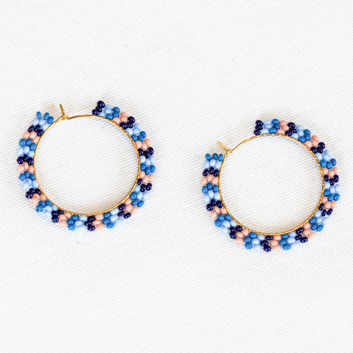 Stella Seed Bead Hoop Earrings by Upavim Crafts