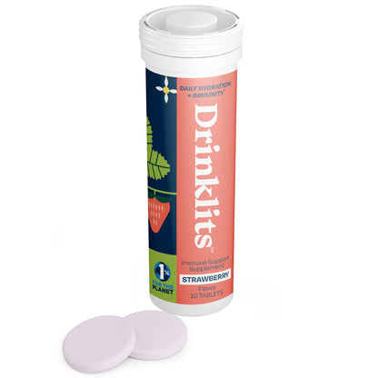 STRAWBERRY Immunity Tablets for Daily Immune Support by Drinklits