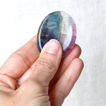 Rainbow Fluorite Worry Stone by Tiny Rituals