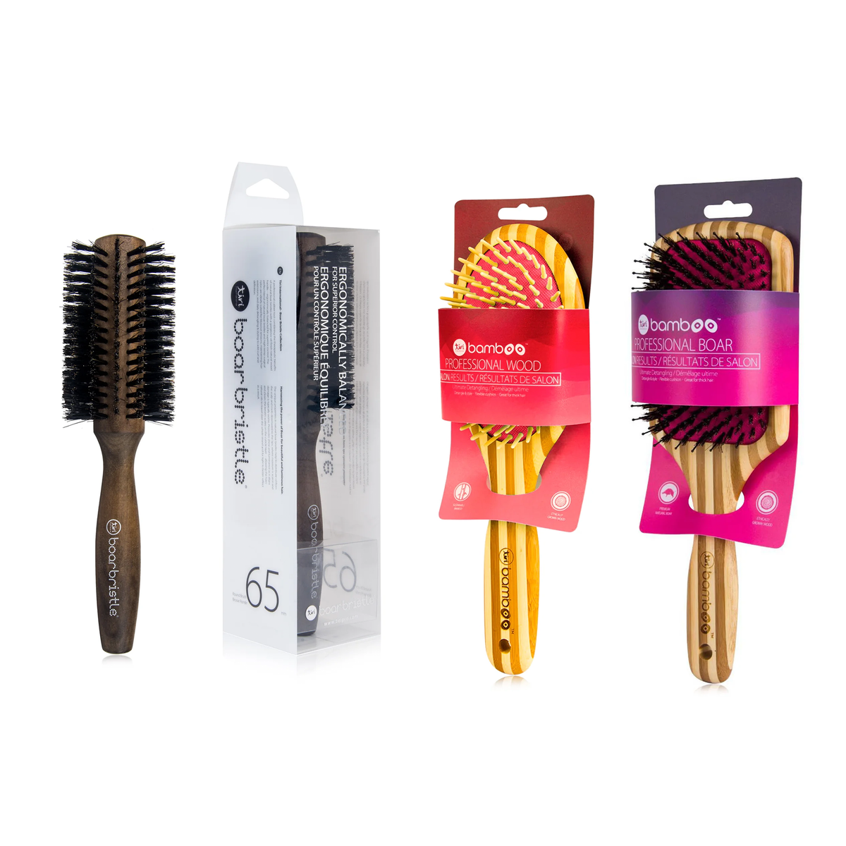 Shine, Detangle & Blowout Brush Trio