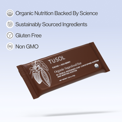 Organic Protein + Superfood Bars by TUSOL Wellness