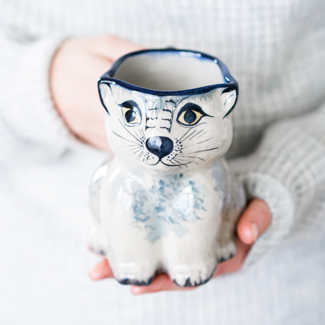 Stoneware Kitty Mug by Upavim Crafts