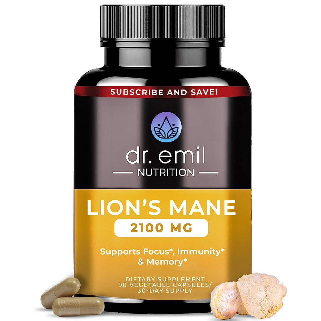 Lions Mane Mushroom Capsules by Dr Emil Nutrition