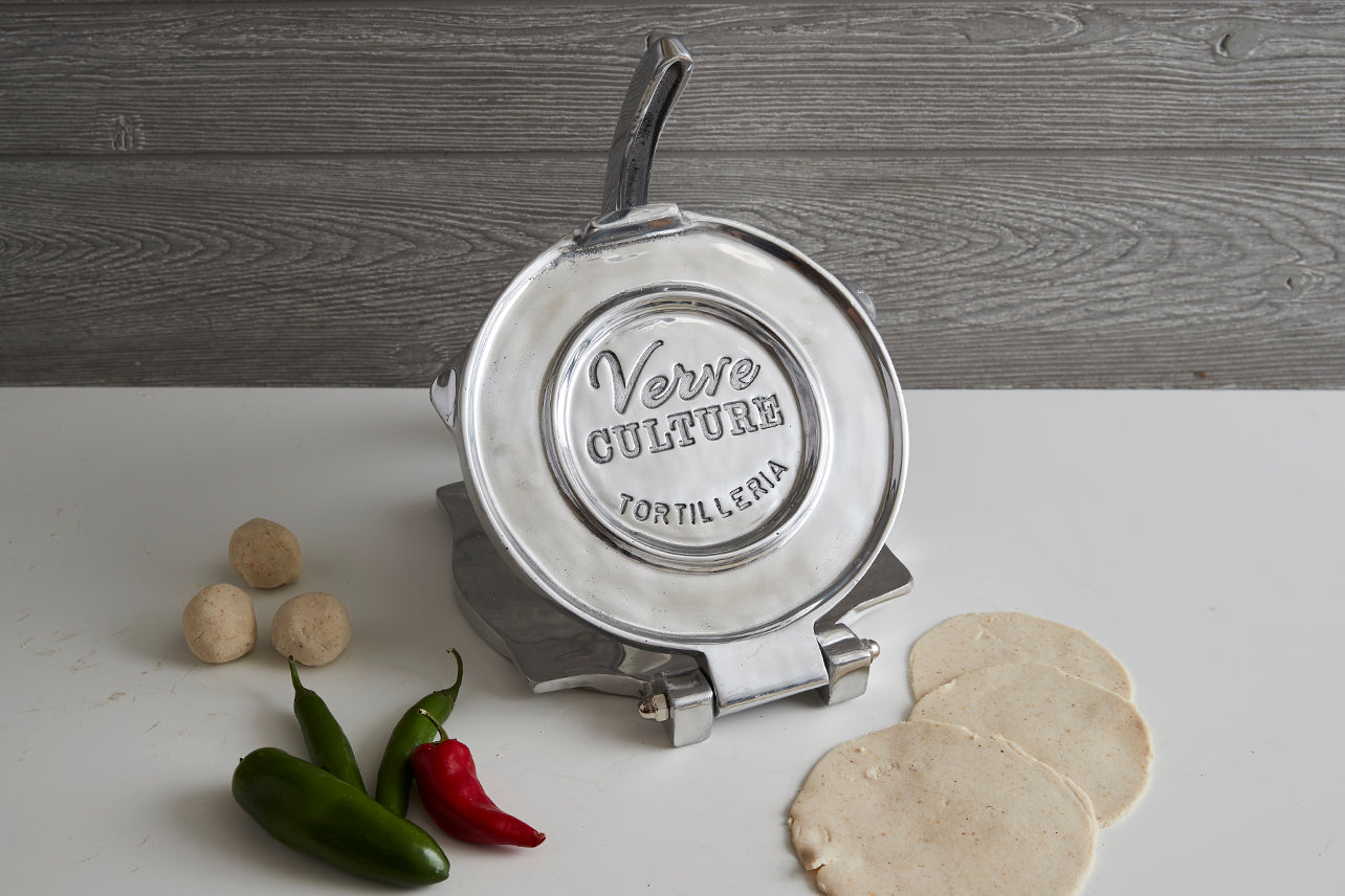 XL Tortilla Press - Polished Aluminum by Verve Culture