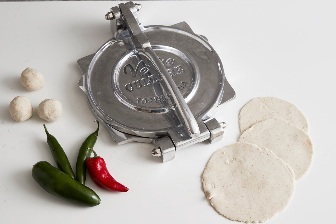 XL Tortilla Press - Polished Aluminum by Verve Culture