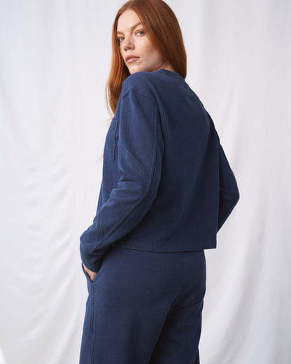 Organic Indigo Cropped Sweatshirt by United By Blue