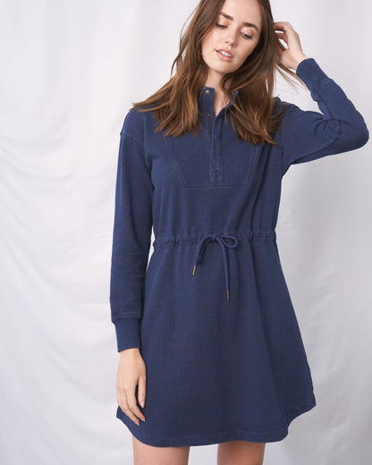 Organic Indigo Terry Mini Dress by United By Blue