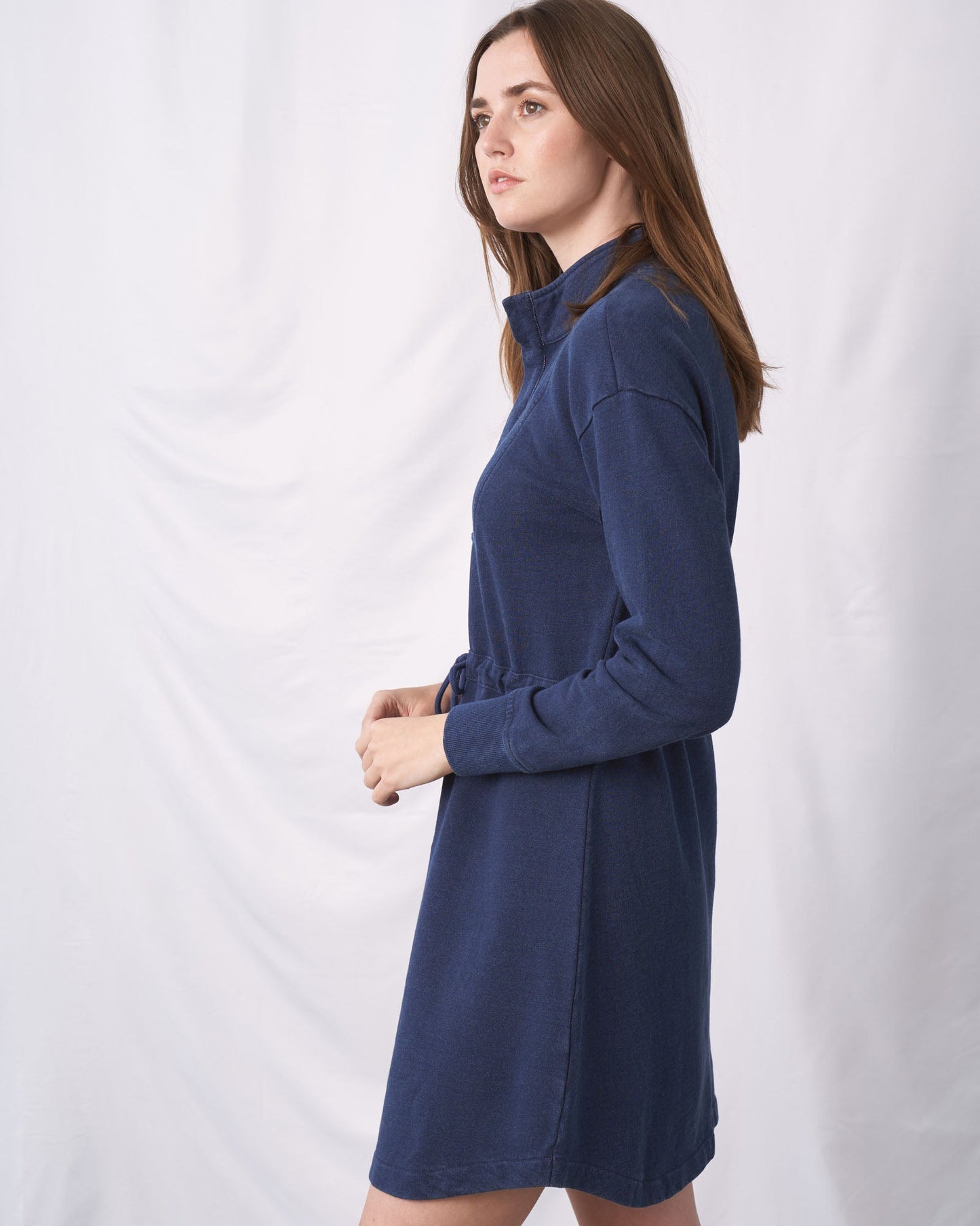 Organic Indigo Terry Mini Dress by United By Blue