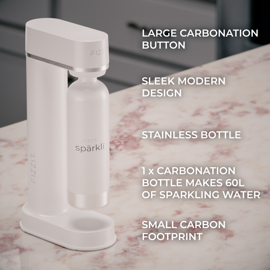 Fizzit Spärklï Carbonated Water Soda Maker with Stainless Steel Bottle Included