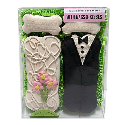 With Wags & Kisses Box - Bride & Groom by Bubba Rose Biscuit Co.