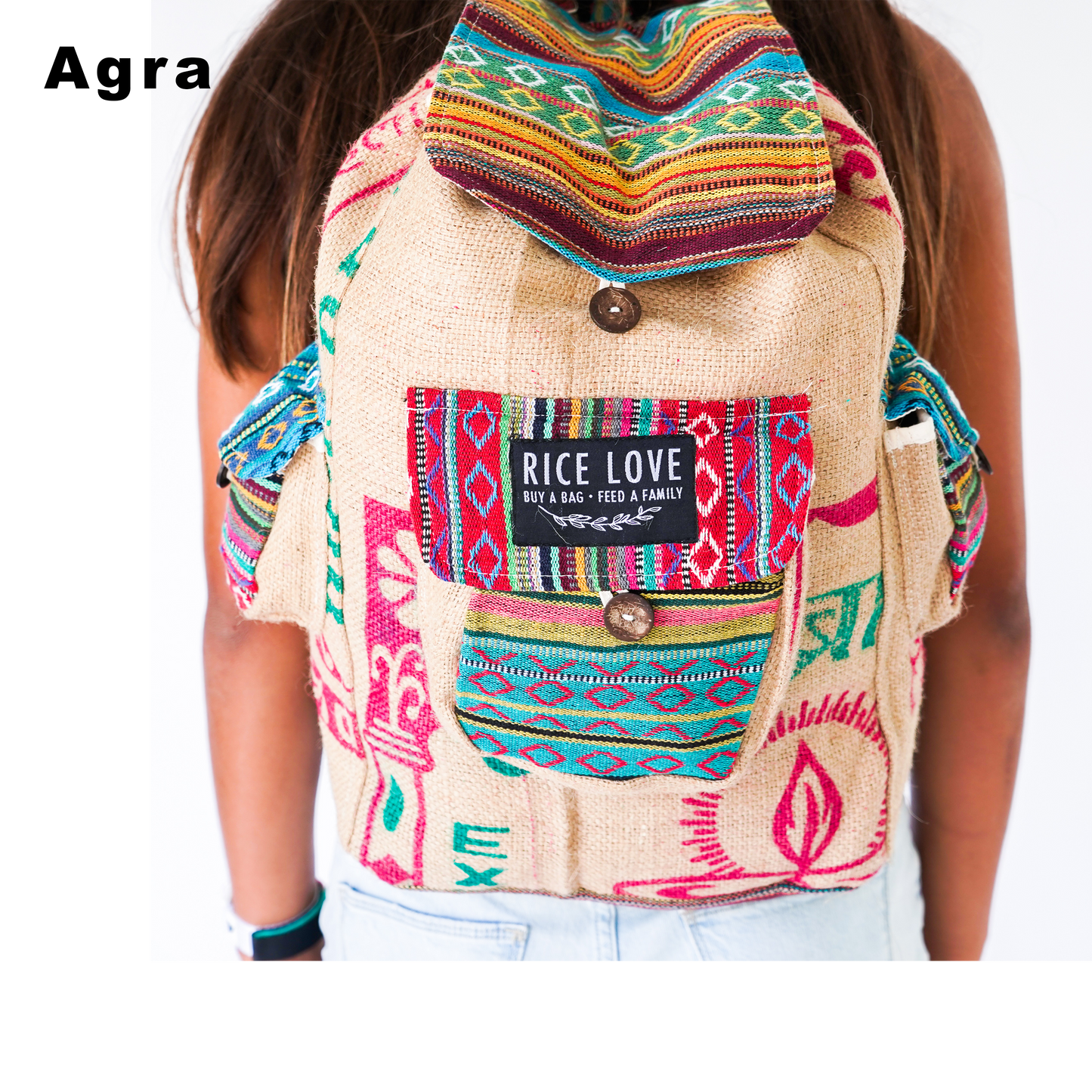 Recycled Travel Backpack by Rice Love