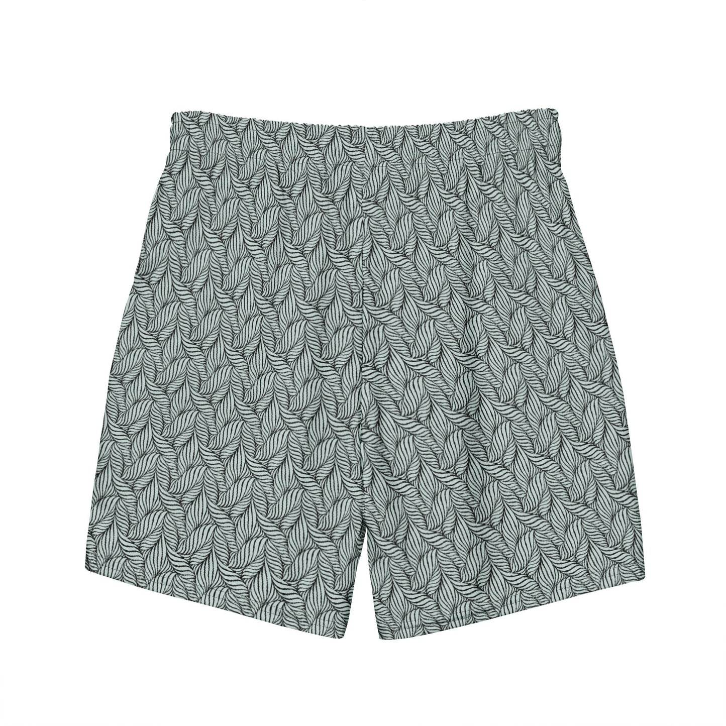 Men's Eco Grey Palm Swim Trunks