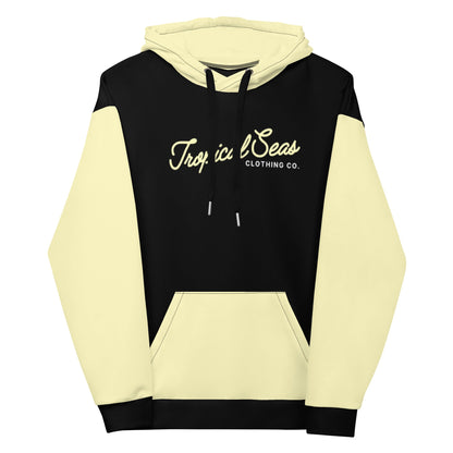 Cream Yellow Two-Tone Tropical Seas Hoodie