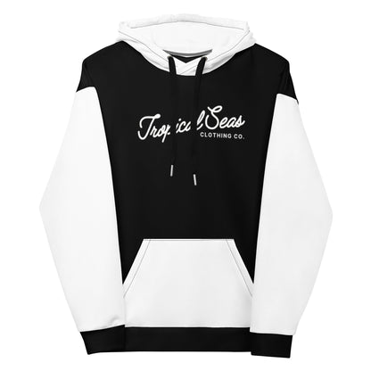 Black & White Two-Toned Tropical Seas Hoodie