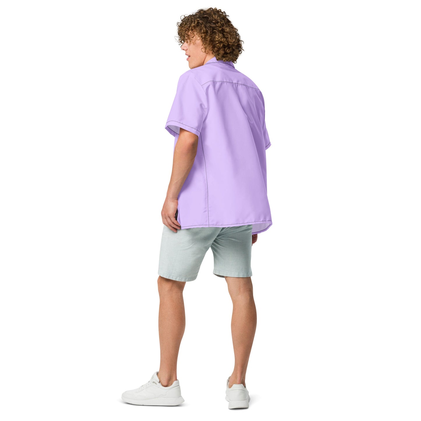 Elegant Recycled Polyester Camp Shirt | Deep Purple | Eco-Friendly Gift for Him | Pulls 2 Pounds of Ocean Plastic