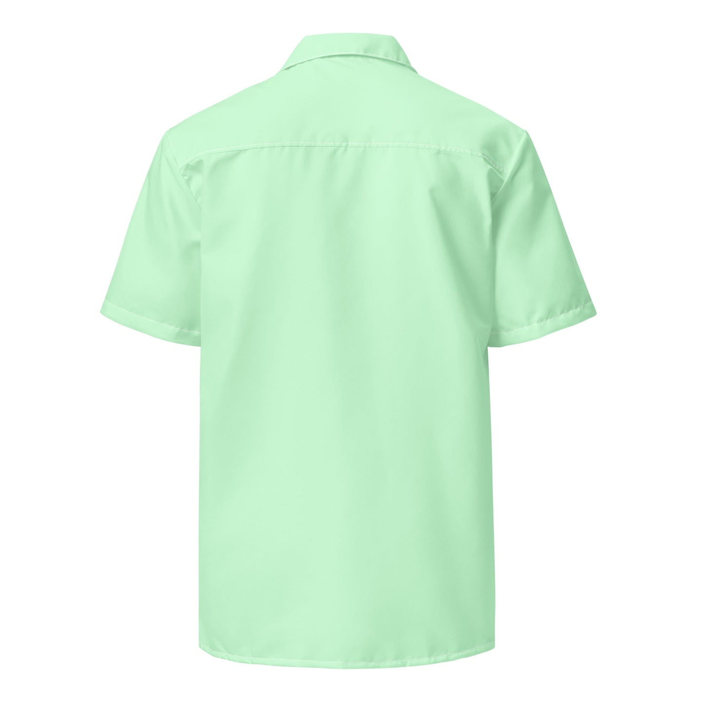 Stylish Mint Green Performance Camp Shirt | Recycled Polyester, Gift for Him, Pulls 2 Pounds of Ocean Plastic