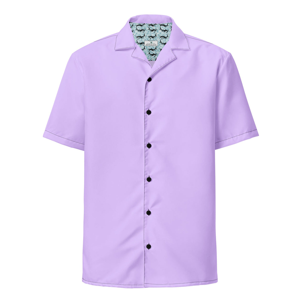 Elegant Recycled Polyester Camp Shirt | Deep Purple | Eco-Friendly Gift for Him | Pulls 2 Pounds of Ocean Plastic