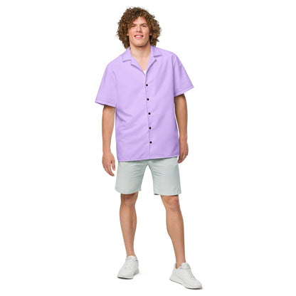 Elegant Recycled Polyester Camp Shirt | Deep Purple | Eco-Friendly Gift for Him | Pulls 2 Pounds of Ocean Plastic