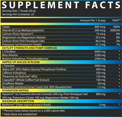 Nutrex Outlift Amped Pre Workout