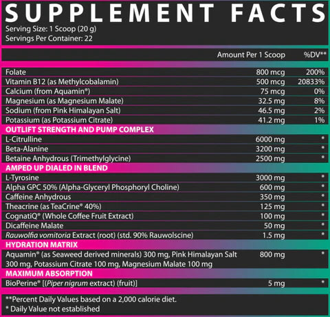 Nutrex Outlift Amped Pre Workout