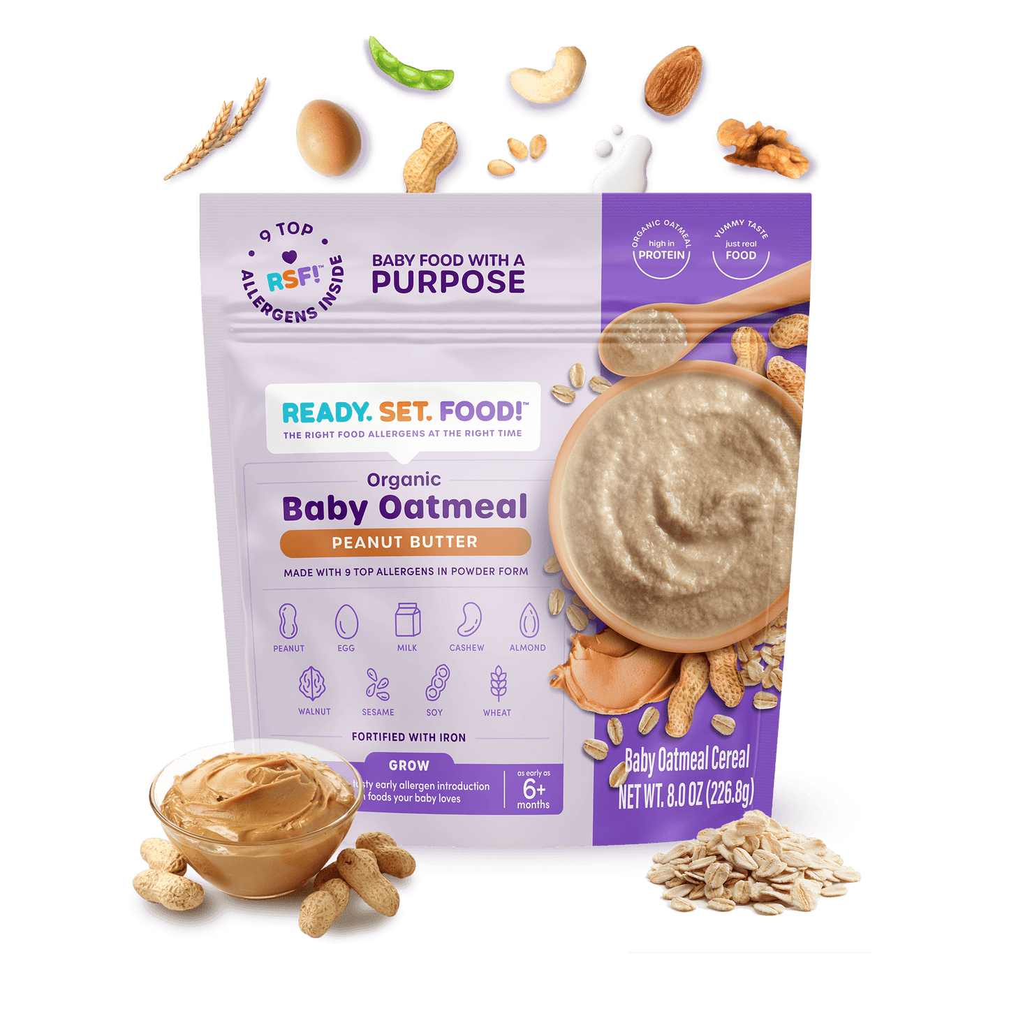 Organic Baby Oatmeal - Peanut Butter