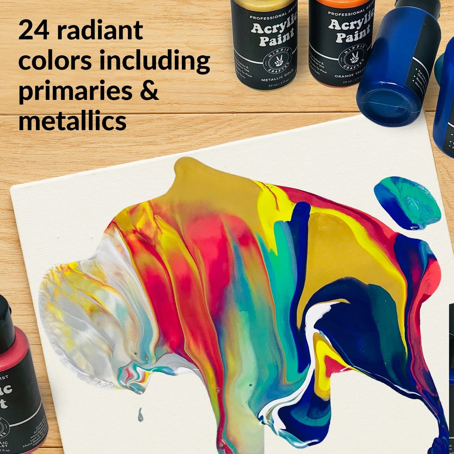 Acrylic Pouring Paint 24 Color Set