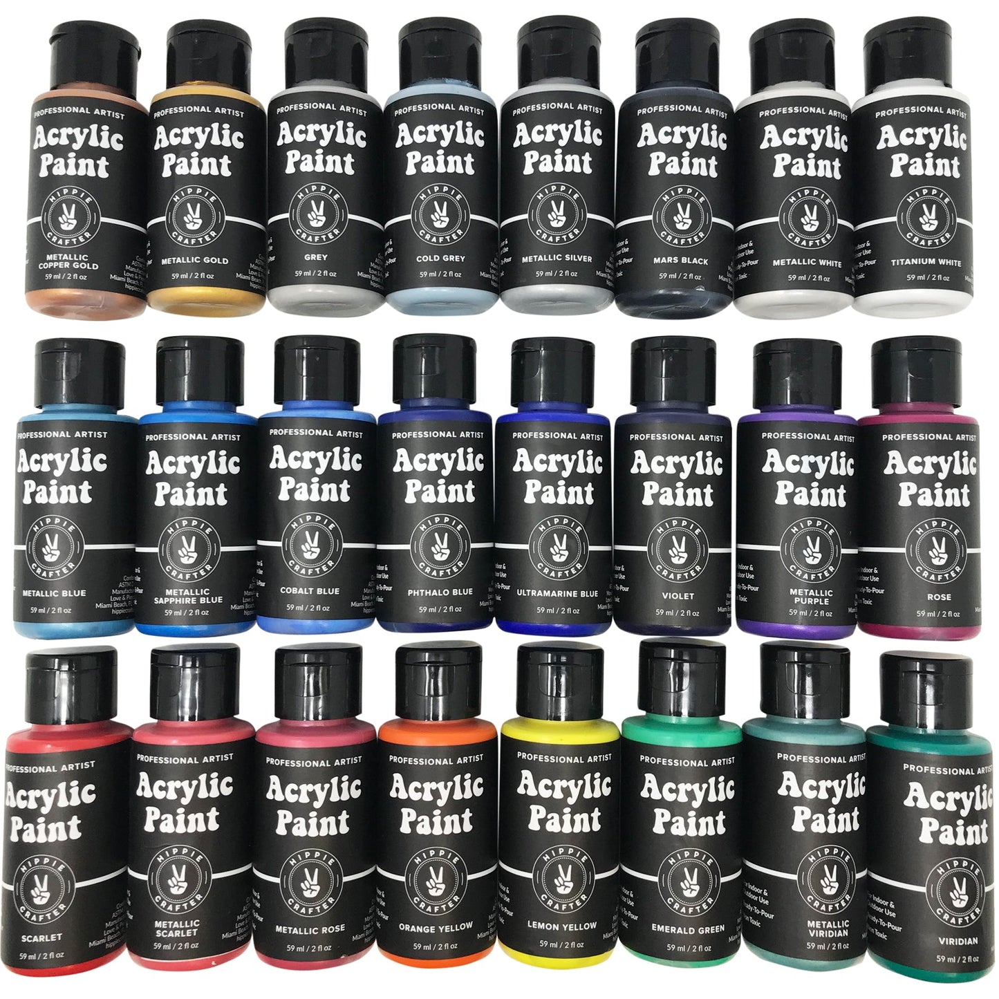 Acrylic Pouring Paint 24 Color Set