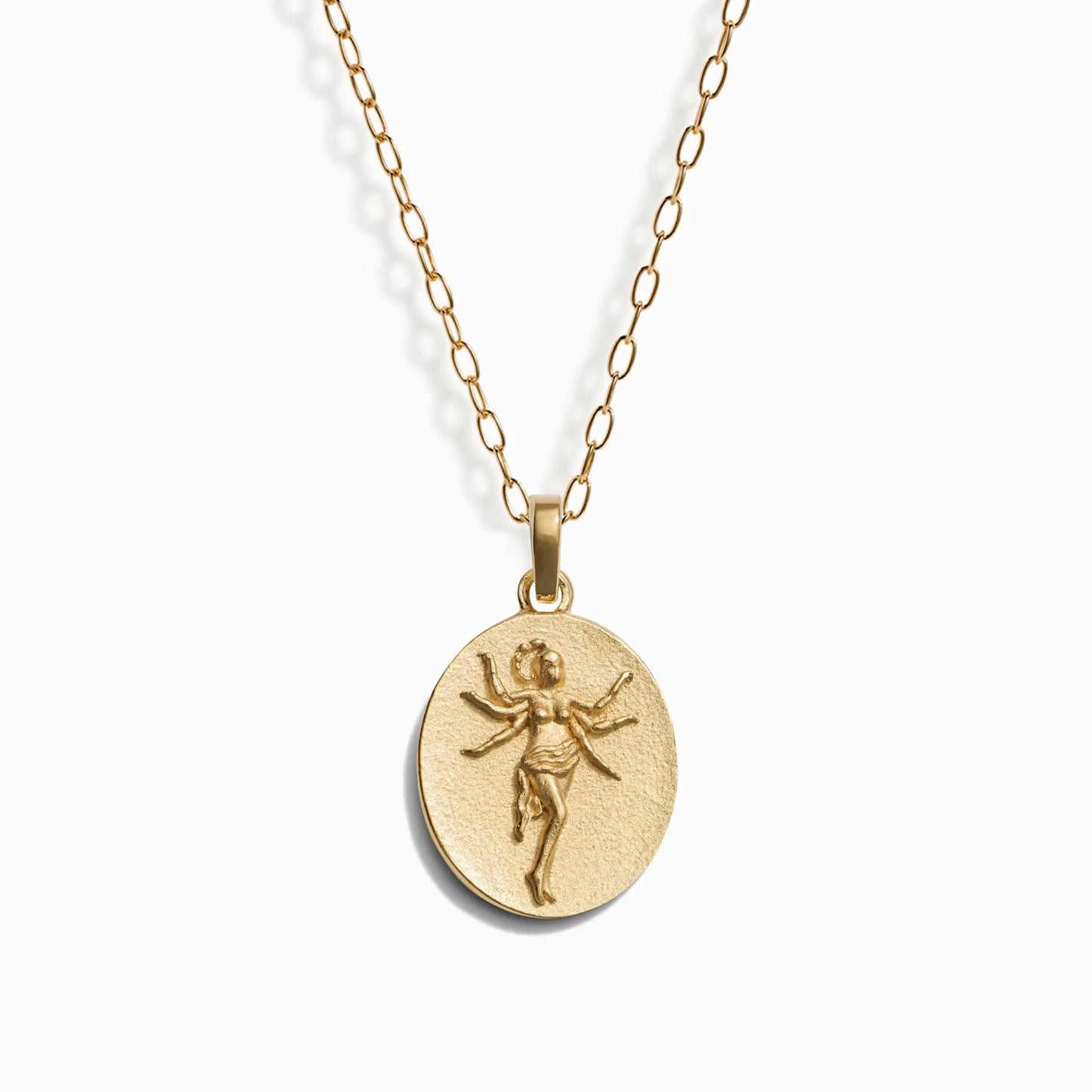 Zodiac Goddess Pendant + Mini Paperclip Chain