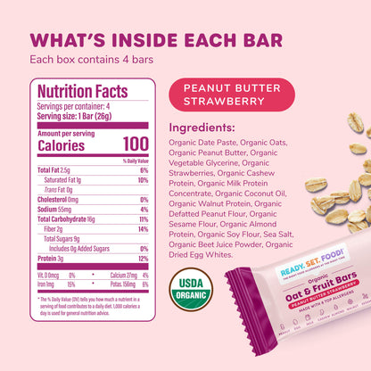 Organic Oat & Fruit Bars - Variety Packs