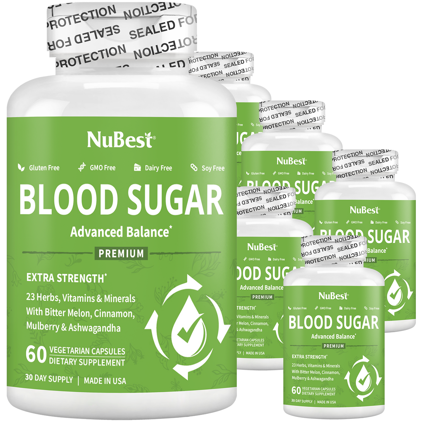 Blood Sugar Supplement, Advanced Formula For Energy Balance, Immunity & Overall Health, 60 Vegan Capsules by NuBest Nutrition®