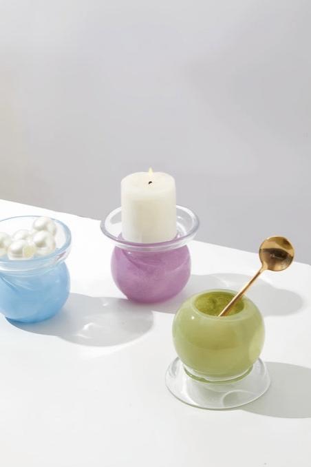 Bonbon Dopamine Candle Holders, Cute Whimsical Decorative Ornament